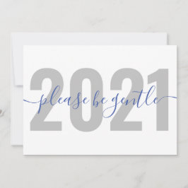 Funny 2021 Bitte seien Sie vorsichtig New Years Feiertagskarte