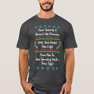 Funny 2022 Rezession Frohe kleine Rezession Christ T-Shirt