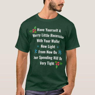 Funny 2022 Rezession Frohe kleine Rezession Christ T-Shirt
