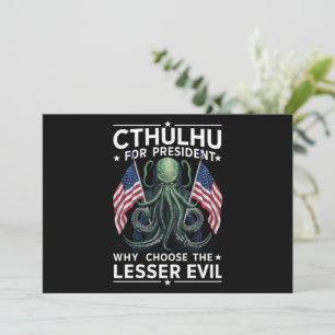 Funny 2024 Wahlen Cthulhu für den Präsidenten Einladung