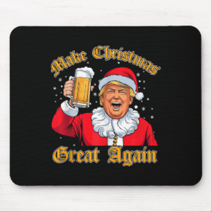 Funny 2024 Weihnachten Trump Drink Beer Trump Sant Mousepad