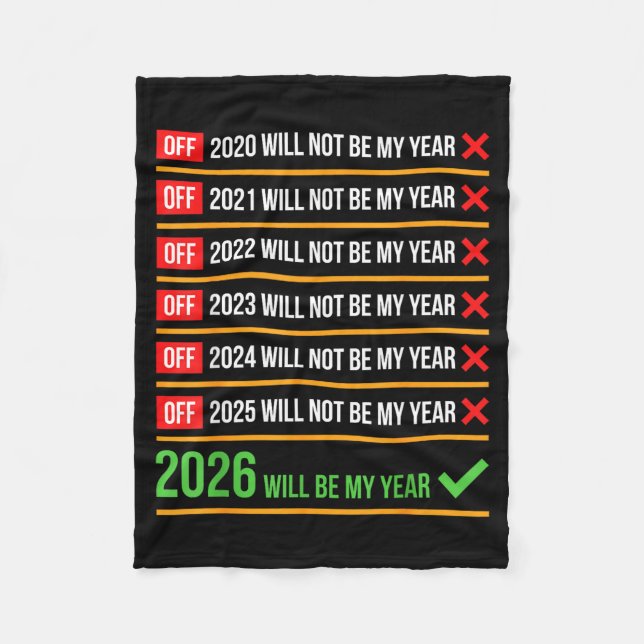 Funny 2026 Will Be My Year Sitive Comeback Humor  Fleecedecke (Vorderseite)