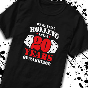 Funny 20 Jahre Paare Verheiratet 20 Jahre T-Shirt