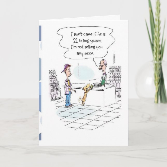 Funny 21. Geburtstagskarte! Karte (Vorderseite)