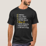 Funny 21st Birthday Gift 21 Years Old Quarantine 2 T-Shirt<br><div class="desc">Funny 21. Geburtstagsgeschenk 21 Jahre alte Quarantäne 2021 T-Shirt</div>