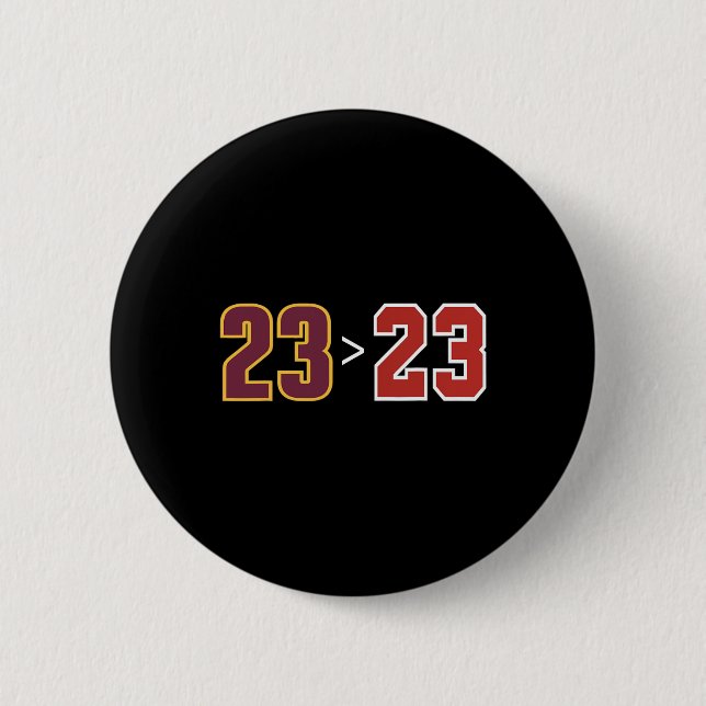 Funny 23 Vs 23 Basketball Fans und Spieler Button (Vorderseite)