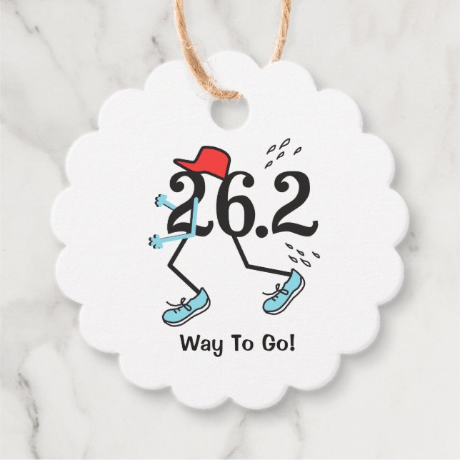 Funny 26.2 Marathoner © Way to Go Marathon Runner Geschenkanhänger (Vorderseite)