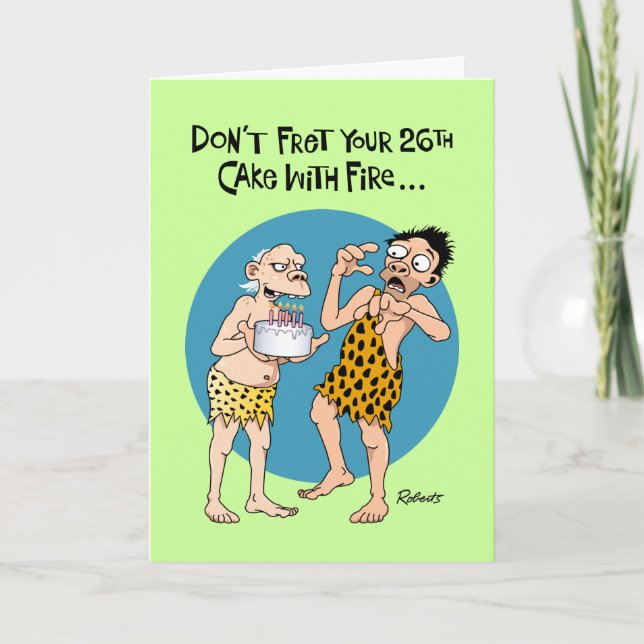 Funny 26. Geburtstag Karte (Vorderseite)