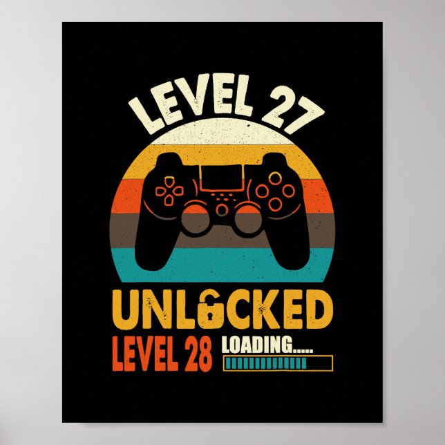 Funny 27. Geburtstag Vintage Stufe 27 unverschloss Poster (Vorne)