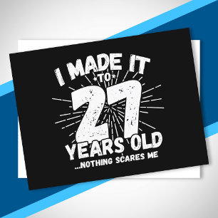 Funny 27. Geburtstag Zitat sarkastisch 27 Jahre al Postkarte