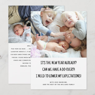 Funny 2 Photo Fin de Nouvel An Carte de vacances