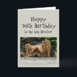 Funny 30. Geburtstag Big Brother Niedlich Hunde Ti Karte<br><div class="desc">Funny 30. Geburtstag Big Brother Niedlich Yorkshire Terrier Yorkie Dog Animal</div>