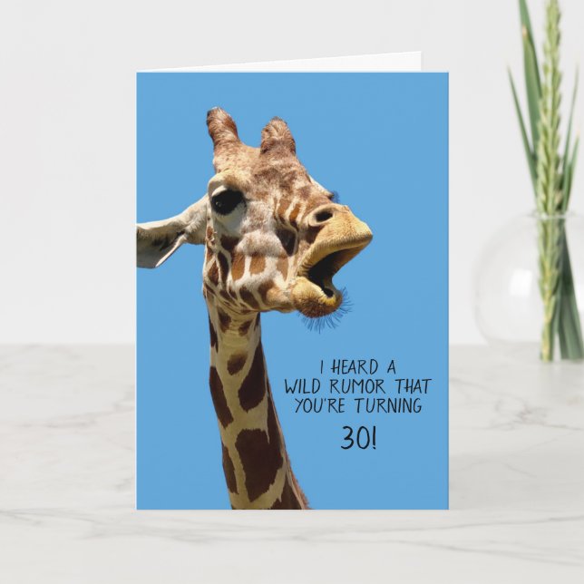 Funny 30. Geburtstagskarte Karte (Vorderseite)