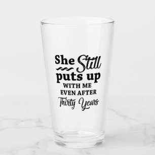 Funny 30th Wedding Anniversary Glas