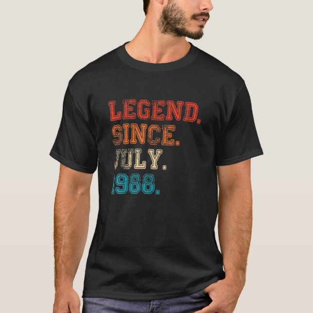 Funny 33 Jahre Old Boys Girls Legend seit Juli 198 T-Shirt (Vorderseite)