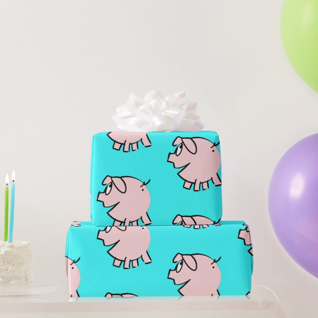 Funny 3 Cartoon Illustration Wählen Sie Farbgesche Geschenkpapier (Partygeschenke)
