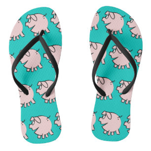 Funny 3 Cartoon Pig Wählen Sie Farbe Frauen Umdreh Flip Flops