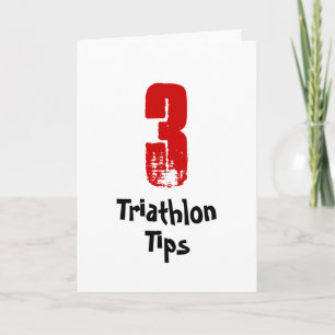 Funny 3 Conseils de triathlon - Bonne chance Carte