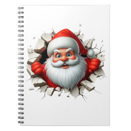 Funny 3D Santa Claus Christmas Holiday Design Notizblock