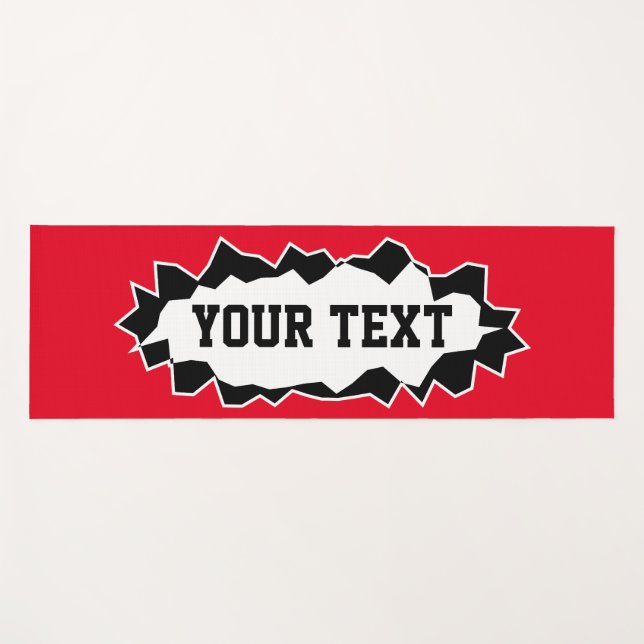 Funny 3D Yogmatte mit personalisiertem Namen oder  Yogamatte (Vorderseite (Horizontal))