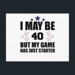 Funny 40. Geburtstag Baseball Fan 40 Jahre alt Geb Postkarte<br><div class="desc">Funny 40. Geburtstag Baseball Fan 40 Jahre alt Geburt</div>