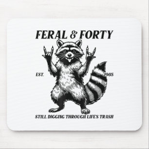 Funny 40. Geburtstag Est 1985 Feral &Amp; Vierzigr Mousepad