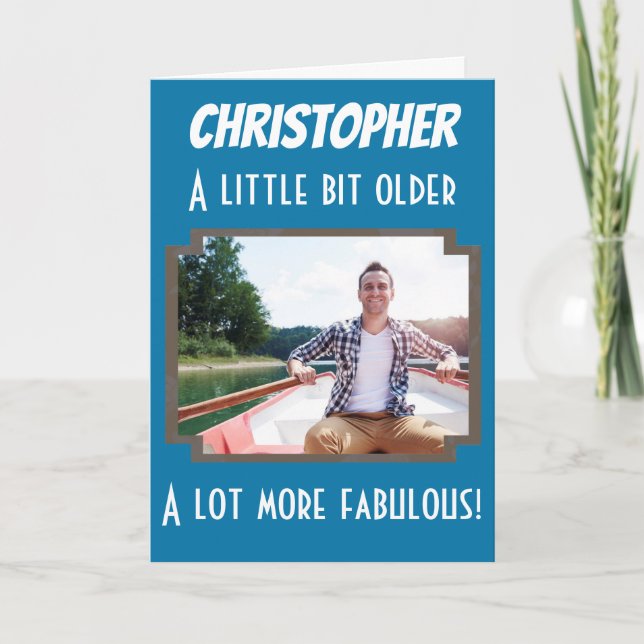 Funny 40. Geburtstag Foto Karte (Vorderseite)