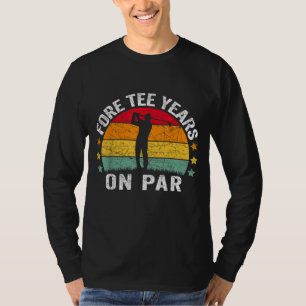 Funny 40. Geburtstag Golf Pun Retro Sonnenuntergan T-Shirt