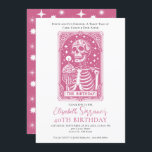 Funny 40. Geburtstag Gotisches Tarot Rosa Party Einladung<br><div class="desc">40. Geburtstagsfeier im Stil einer Tarot-Karte,  mit Skelett und Geburtstagskuchen und Kerze,  mit dem Fangen-Satz: vierzig und unterhaltsam für immer,  eine Tarot-Geschichte von Kuchen,  Chaos,  und immer danach. Eine lustige,  kühn gotische okkultistische Erscheinung. Erhältlich in Print,  als digitaler Download oder beides!</div>