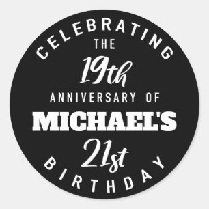 Funny 40. Geburtstag Personalisiert Runder Aufkleber