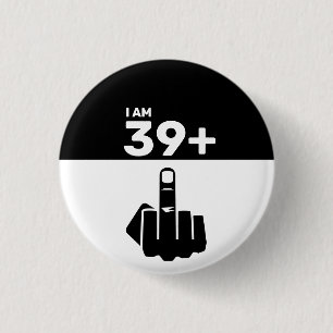 Funny 40. Geburtstagsgeschenk, 39 Plus ein Schachb Button