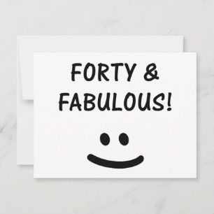 Funny 40. Geburtstagsgeschenke Karte