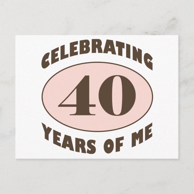 Funny 40. Geburtstagsgeschenke Postkarte (Vorderseite)