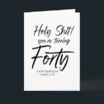 Funny 40. Happy Birthday Fortieth für Friend Karte<br><div class="desc">Diese lustige Geburtstagskarte ist eine lustige Art, den Geburtstag eines deiner Lieblings zu feiern! Diese Karte kann mit dem Namen des Geburtstagsjungen oder der Mädchen angepasst werden.</div>