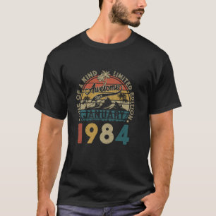 Funny 40 Years Old January 1984 Vintag 40. Birth T-Shirt