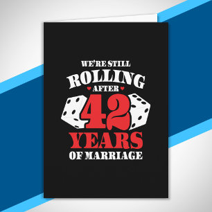 Funny 42 Jubiläumspaare Verheiratet 42 Jahre Karte