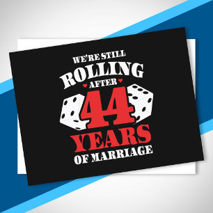 Funny 44th Anniversary Paare Verheiratet 44 Jahre Postkarte