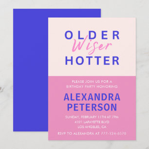 Funny 45. Geburtstag Einladungen Older Wiser