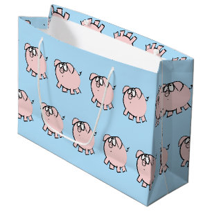 Funny 4 Cartoon Pig Baby Choose Color L Gift Große Geschenktüte