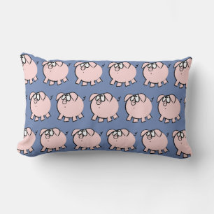 Funny 4 Cartoon Pig Wählen Sie Color Lumbar Kissen