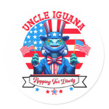 Funny 4. Juli patriotische iguana Button