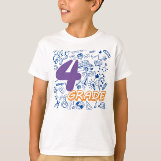 Funny 4. Klasse Zurück zur Schule Kinder und Lehre T-Shirt