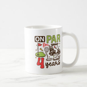Funny 4th Birthday Golf Shirt 4 Jahre alt Golfer K Kaffeetasse
