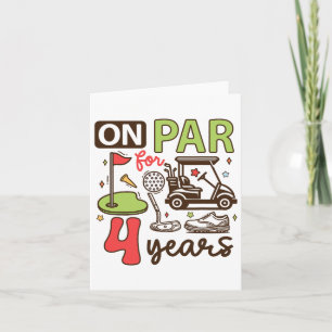 Funny 4th Birthday Golf Shirt 4 Jahre alt Golfer K Karte