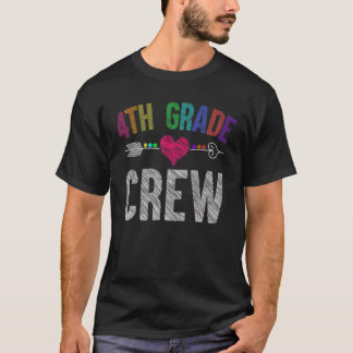 Funny 4th Grade Crew - Hello 4th Grade Squad Back T-Shirt