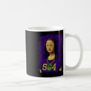 Funny 504 New Orleans Mardi Gras Mona Lisa Mashup Kaffeetasse