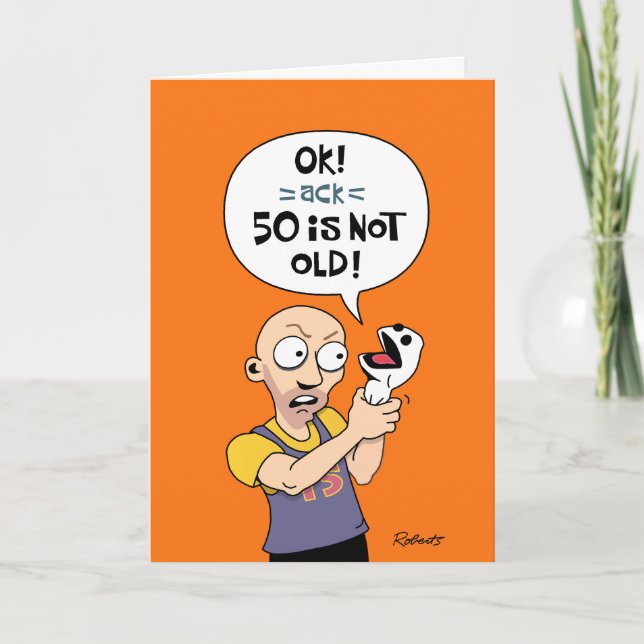 Funny 50. Geburtstag Karte (Vorderseite)