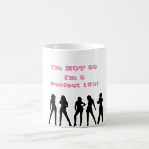 Funny 50. Geburtstag TASSE - NICHT FÜNFZIG 5 perfe