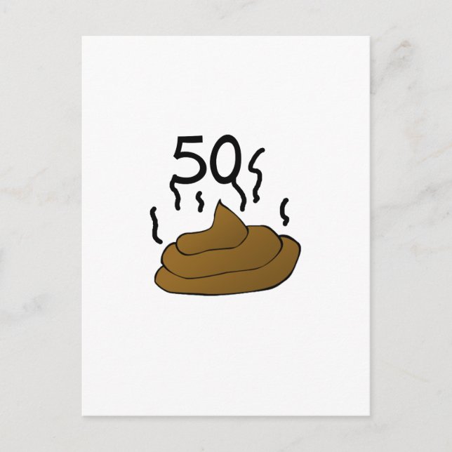 Funny, "50 Stinks" 50. Geburtstag Design Postkarte (Vorderseite)