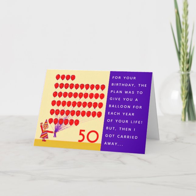 Funny 50e anniversaire carte (Devant)